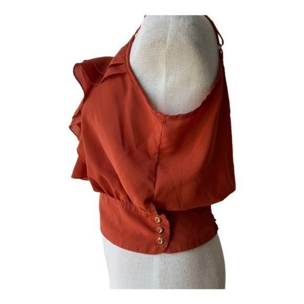 Mine Sleeveless Ruffled Top Medium - Picture 2 of 7